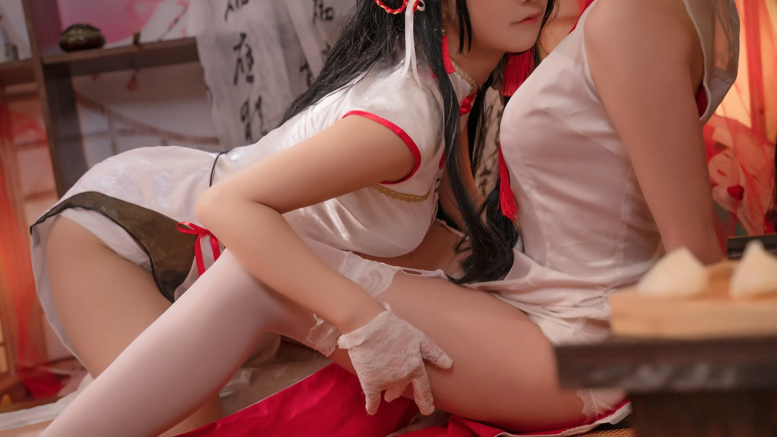 可可老师 – NO.07 爱宕高雄旗袍双人 [46P]插图1